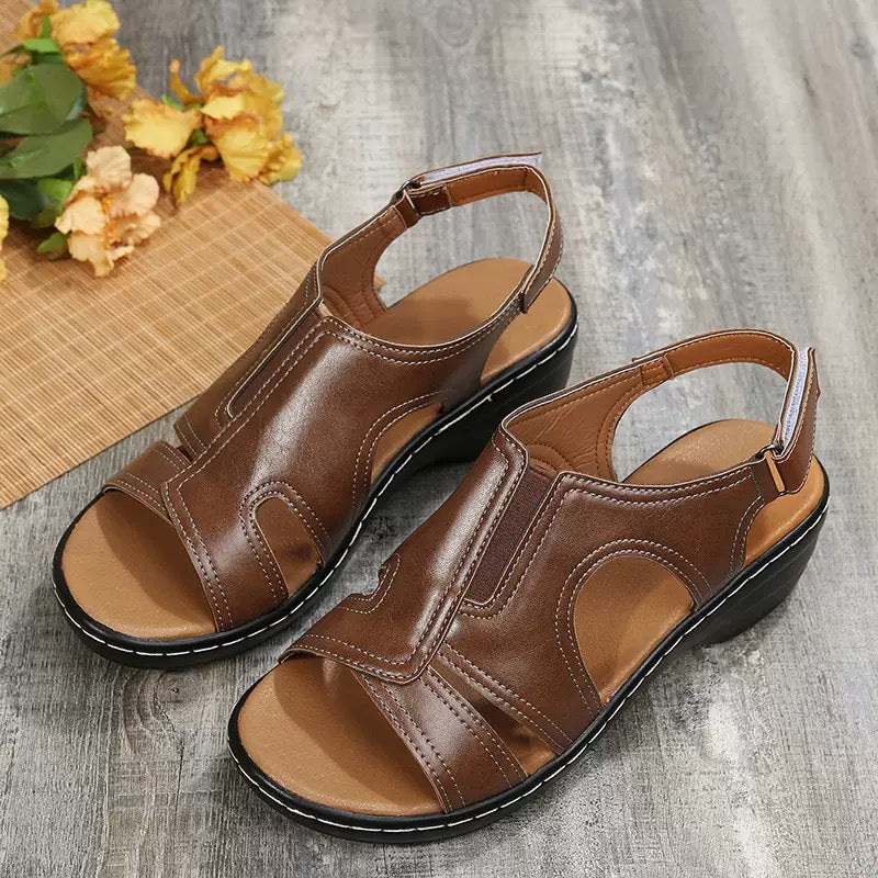 🎁 Zwei gekauft, eins gratis! Ergonomische Leder-Sandalen für Frauen – Verabschieden Sie sich von Fußschmerzen, Komfort den ganzen Tag