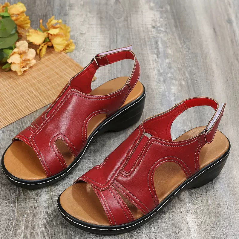🎁 Zwei gekauft, eins gratis! Ergonomische Leder-Sandalen für Frauen – Verabschieden Sie sich von Fußschmerzen, Komfort den ganzen Tag