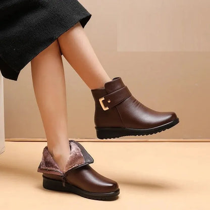 Weiche und bequeme Damenhalbschuhe aus echtem Woll- und Premiumleder (mit Fußgewölbeunterstützung – erleichtert das Gehen) 🔥🔥
