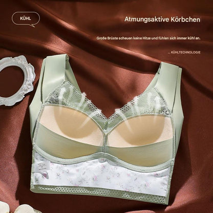 🎉 Exklusiv für Mitglieder –Großer Sport-BH für Frauen, ohne Bügel, mit festen Cups, Anti-Sink-Effekt, ärmelloses Tanktop-Design, nahtloser BH, atmungsaktiv und bequem