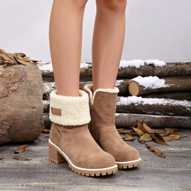 Für ältere Frauen mit Balanceproblemen entwickelte Stiefel mit Fußgewölbestütze – wasserdicht und rutschfest, damit Sie den ganzen Tag schmerzfrei laufen können