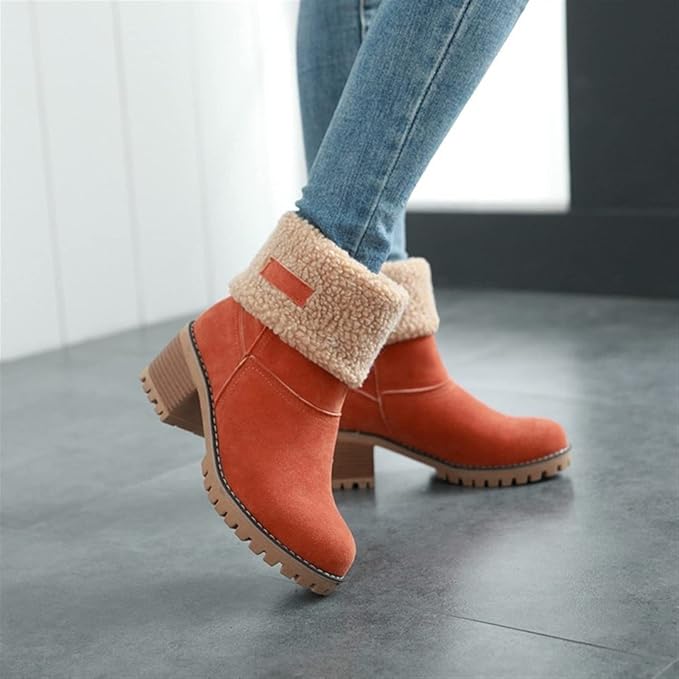 Für ältere Frauen mit Balanceproblemen entwickelte Stiefel mit Fußgewölbestütze – wasserdicht und rutschfest, damit Sie den ganzen Tag schmerzfrei laufen können