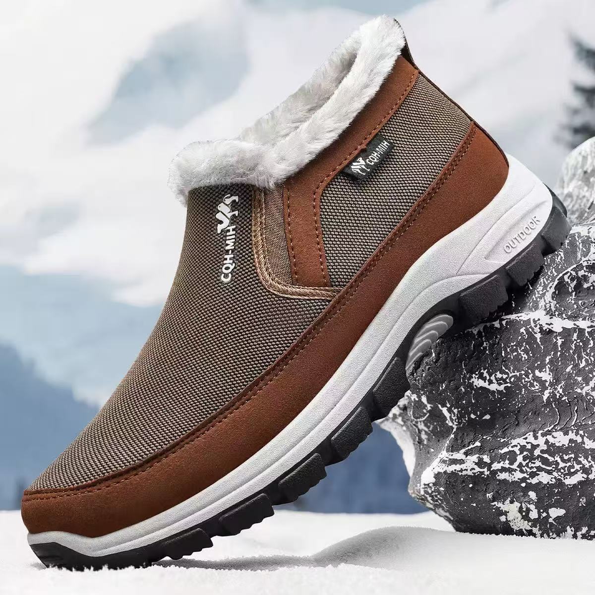 🔥 Herren-Winterstiefel mit weichem Innenfutter – Warm, leicht, bequem und rutschfest für kalte Wintertage