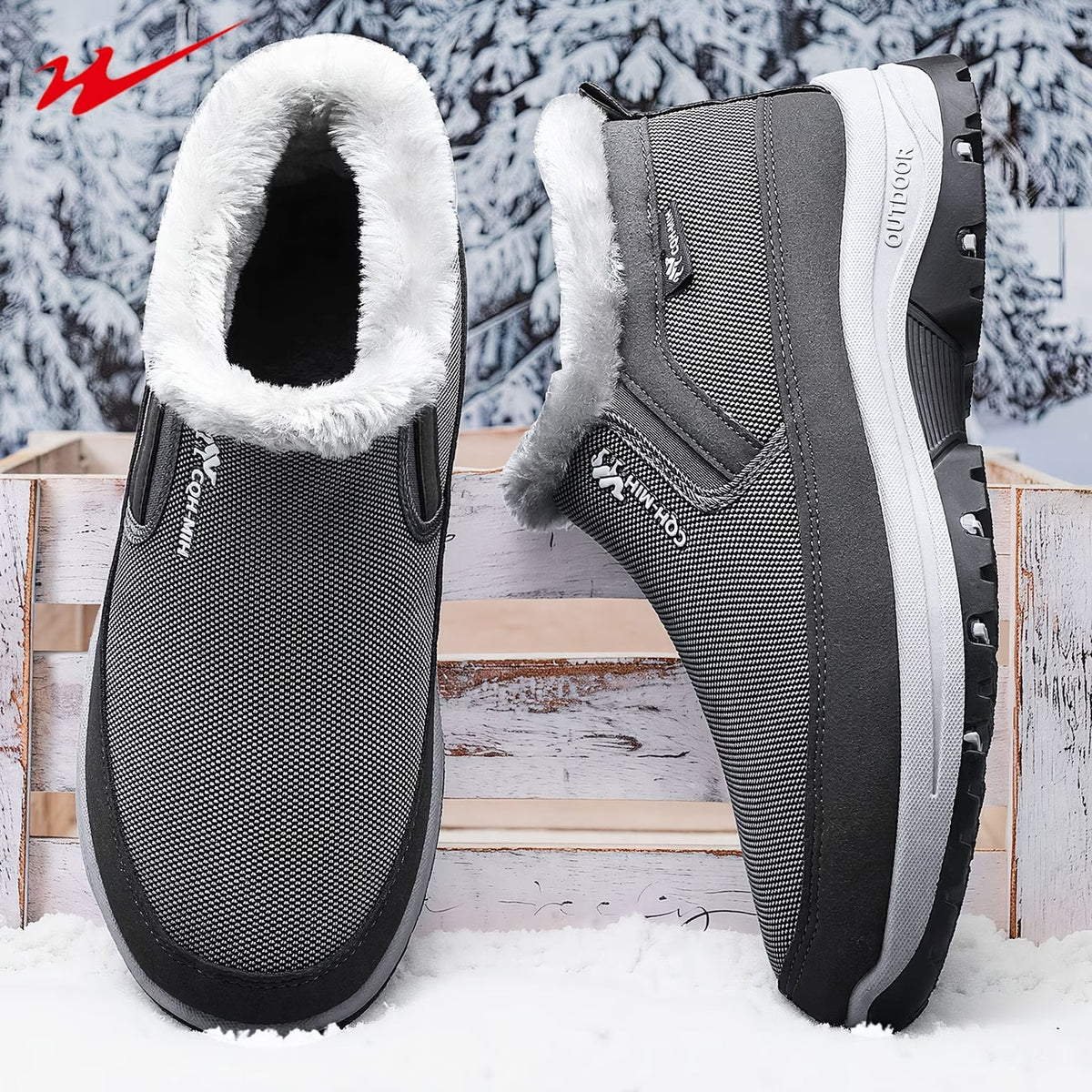 🔥 Herren-Winterstiefel mit weichem Innenfutter – Warm, leicht, bequem und rutschfest für kalte Wintertage