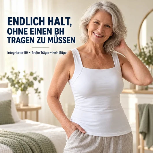Top 3-in-1 – Das Top, das Ihren BH ersetzt | Bequemes Support-Top mit integriertem BH