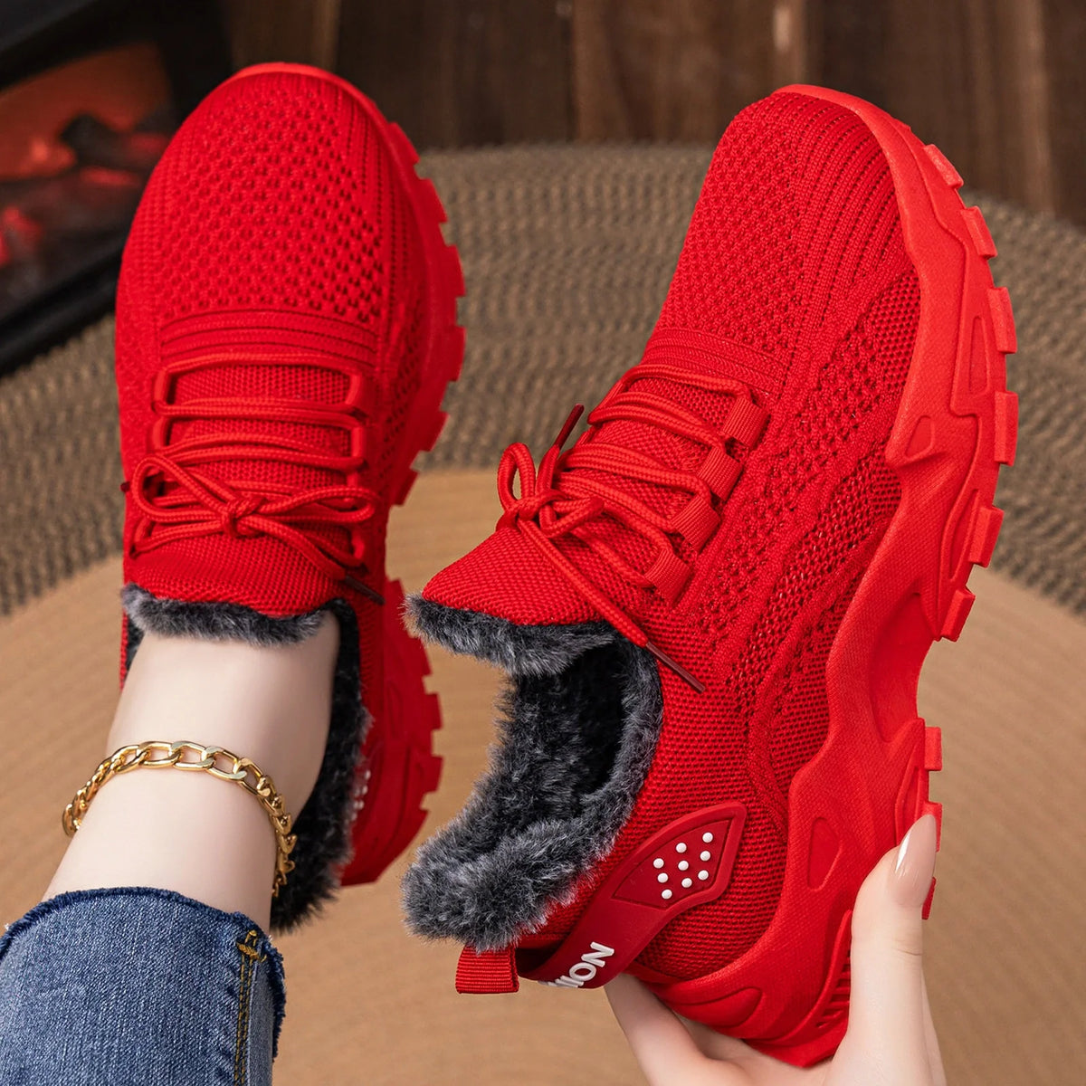 Damen-Winter-Sportschuhe mit warmem Innenfutter – warm, bequem und rutschhemmend für den Winter 🔥 Das zweite Paar zum halben Preis!