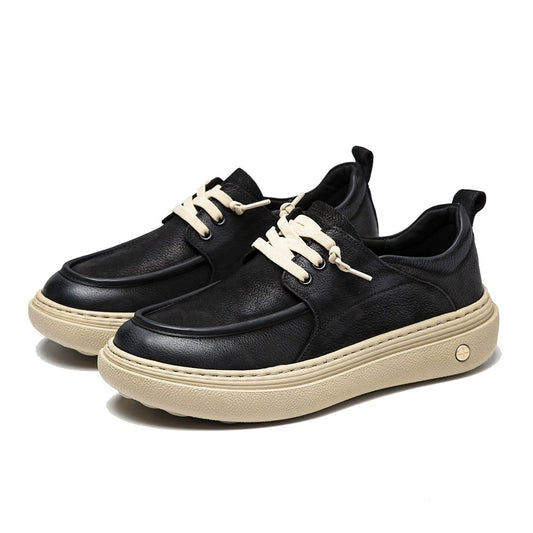 🔥 Herren Retro-Sneaker 2026 – Weiches Leder, Atmungsaktiv, Leicht & Bequem mit Trendiger Plateausohle 👟