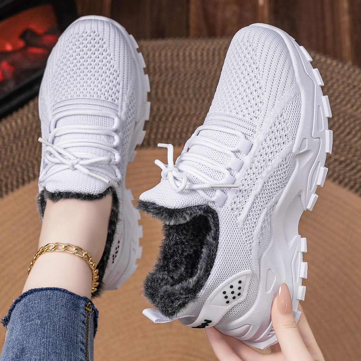 Damen-Winter-Sportschuhe mit warmem Innenfutter – warm, bequem und rutschhemmend für den Winter 🔥 Das zweite Paar zum halben Preis!