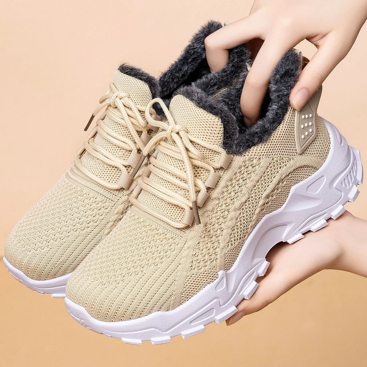 Damen-Winter-Sportschuhe mit warmem Innenfutter – warm, bequem und rutschhemmend für den Winter 🔥 Das zweite Paar zum halben Preis!