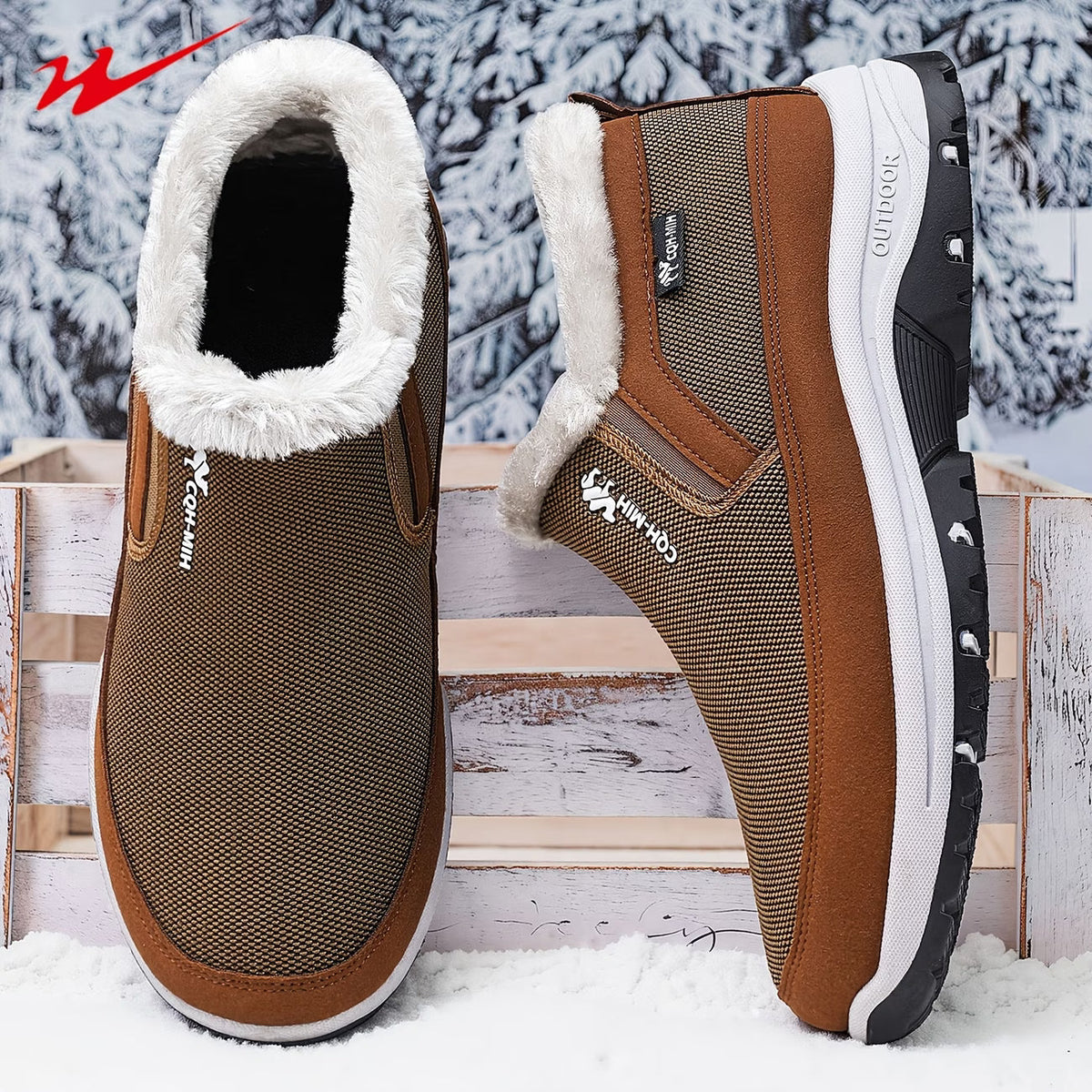 🔥 Herren-Winterstiefel mit weichem Innenfutter – Warm, leicht, bequem und rutschfest für kalte Wintertage