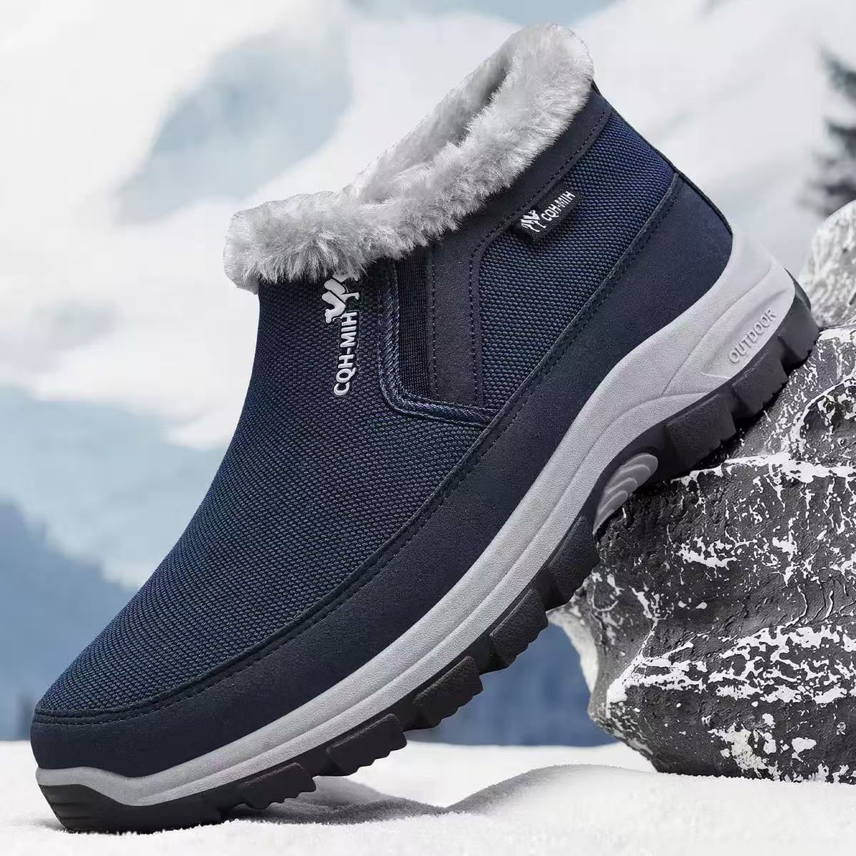 🔥 Herren-Winterstiefel mit weichem Innenfutter – Warm, leicht, bequem und rutschfest für kalte Wintertage