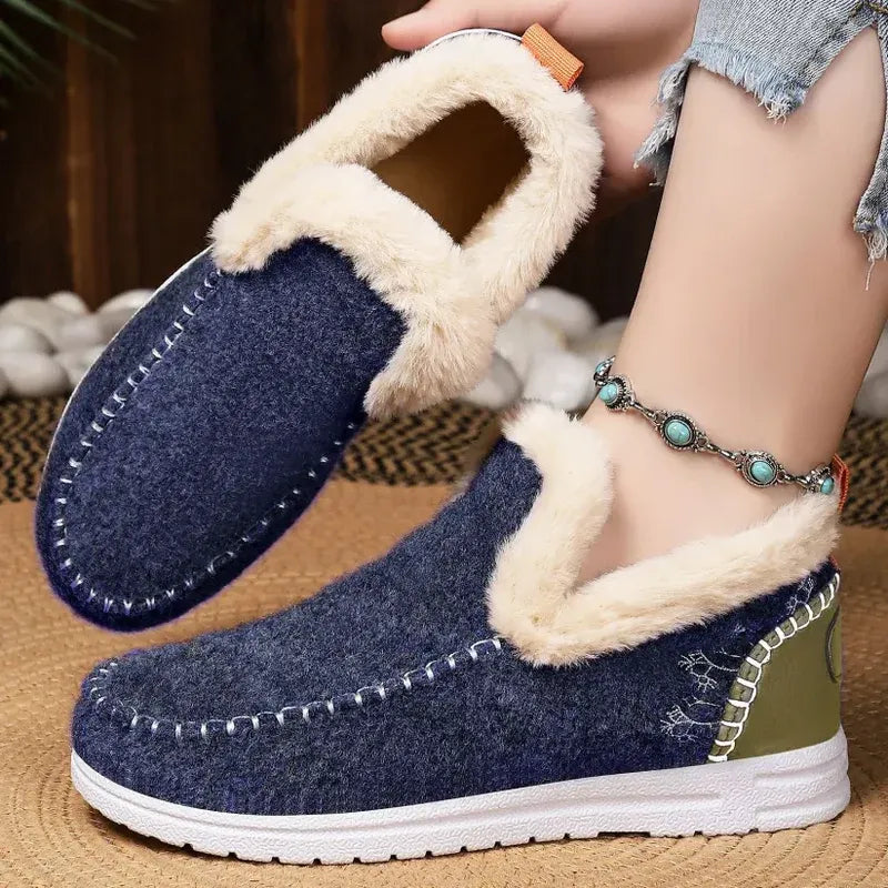 Weiche und bequeme Damen­schuhe der gehobenen Klasse aus hochwertigem Kaschmir – mit optimaler Fußgewölbeunterstützung für ein leichteres Gehen! 🔥 70 % Rabatt nur heute – nicht verpassen!