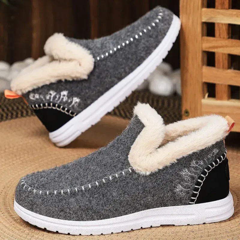 Weiche und bequeme Damen­schuhe der gehobenen Klasse aus hochwertigem Kaschmir – mit optimaler Fußgewölbeunterstützung für ein leichteres Gehen! 🔥 70 % Rabatt nur heute – nicht verpassen!