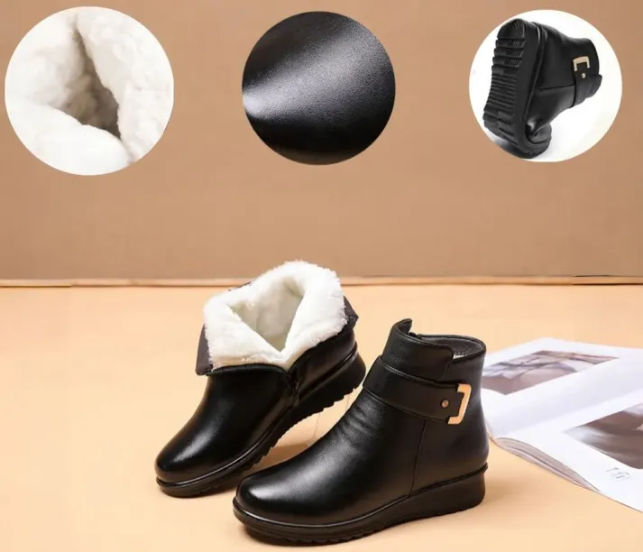 Weiche und bequeme Damenhalbschuhe aus echtem Woll- und Premiumleder (mit Fußgewölbeunterstützung – erleichtert das Gehen) 🔥🔥