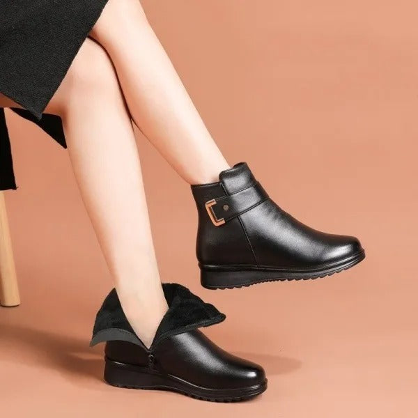 Weiche und bequeme Damenhalbschuhe aus echtem Woll- und Premiumleder (mit Fußgewölbeunterstützung – erleichtert das Gehen) 🔥🔥