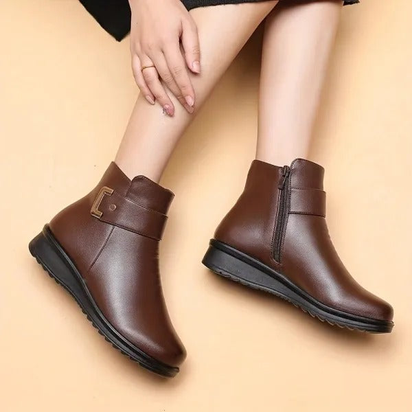 Weiche und bequeme Damenhalbschuhe aus echtem Woll- und Premiumleder (mit Fußgewölbeunterstützung – erleichtert das Gehen) 🔥🔥