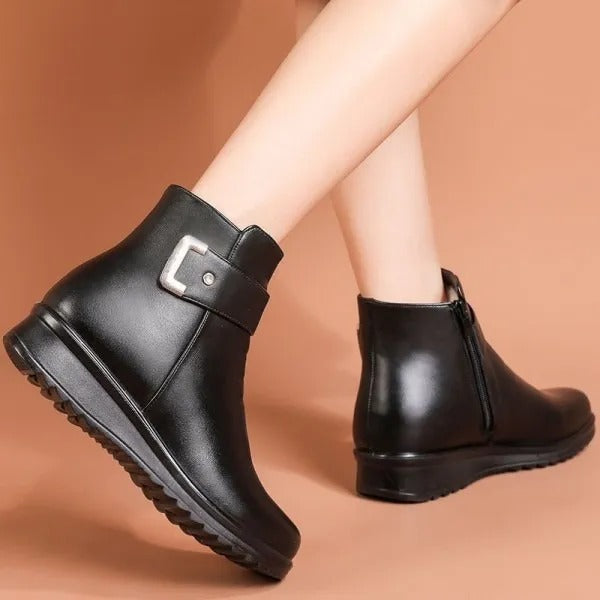Weiche und bequeme Damenhalbschuhe aus echtem Woll- und Premiumleder (mit Fußgewölbeunterstützung – erleichtert das Gehen) 🔥🔥