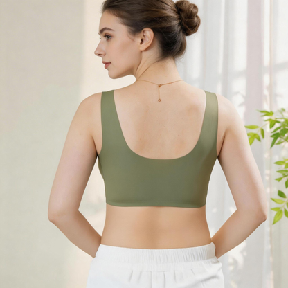 Damen-BH für ältere Frauen – Vorderöffnung, bügelfrei, weich & bequem, Sport-Top-Stil