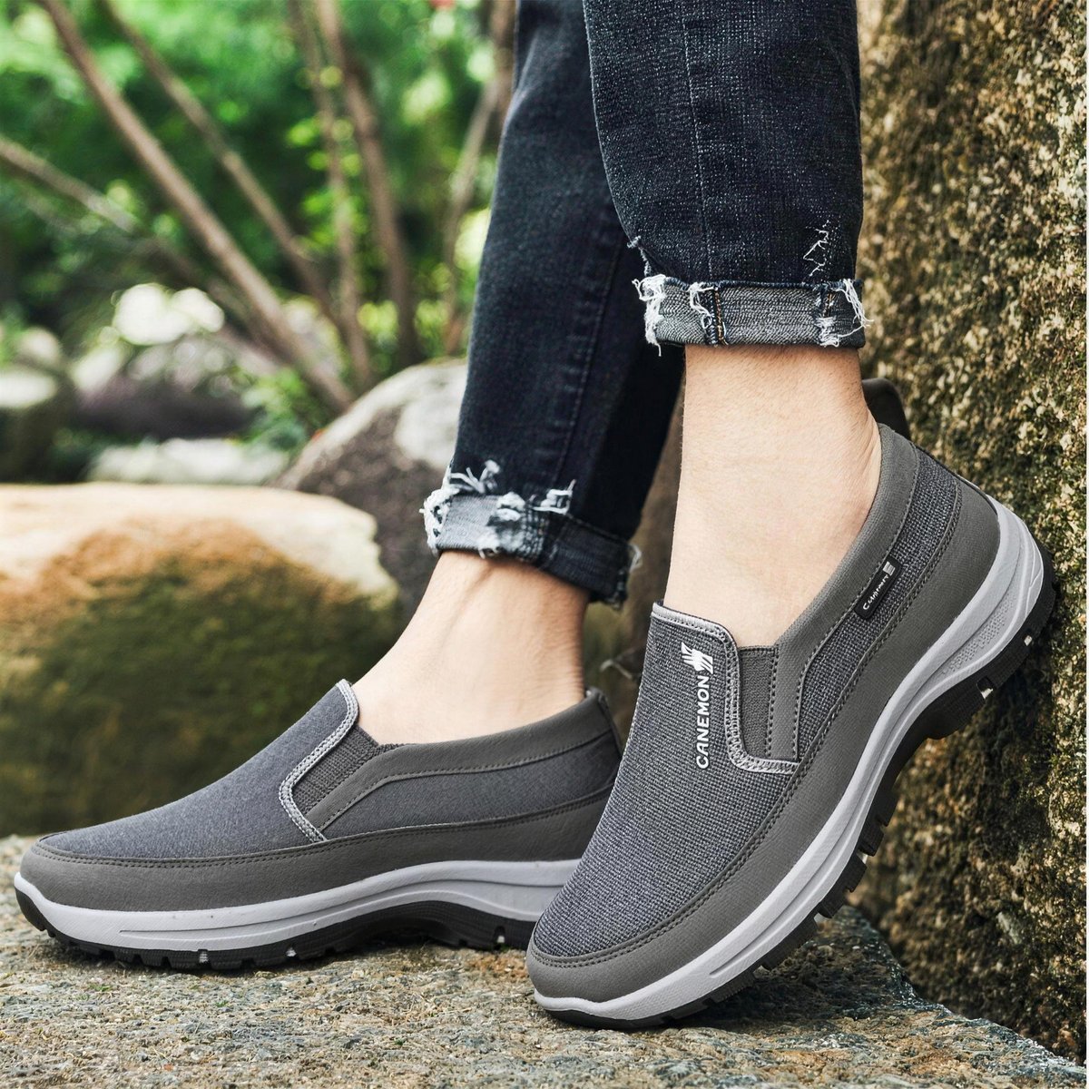 🔥 Herren-Komfort-Slipper – Leichte und atmungsaktive Sportschuhe mit Mesh-Obermaterial für den Alltag