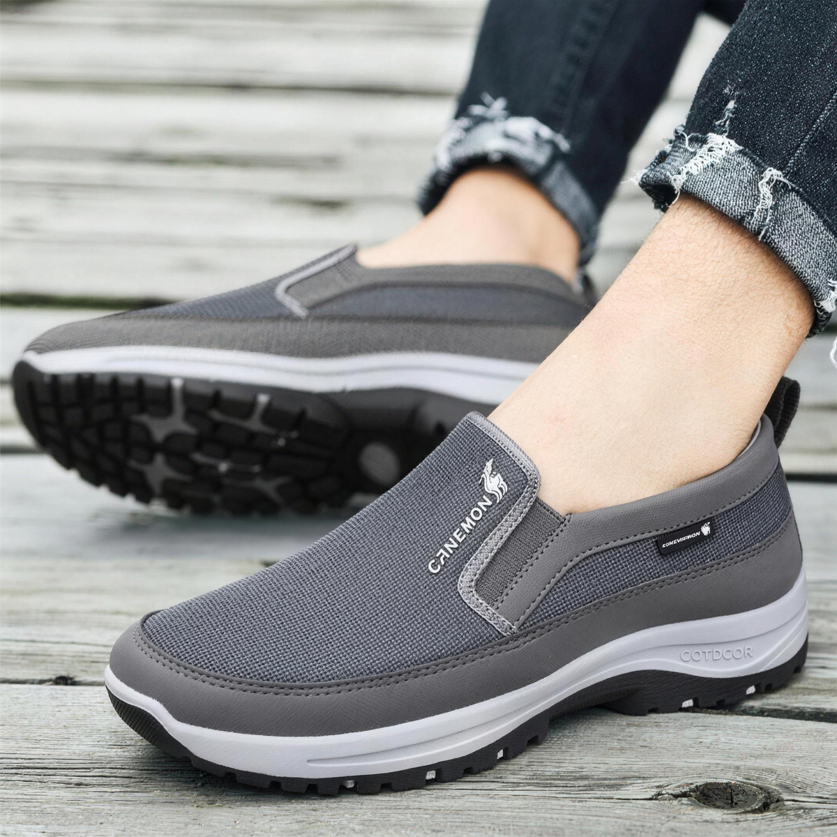 🔥 Herren-Komfort-Slipper – Leichte und atmungsaktive Sportschuhe mit Mesh-Obermaterial für den Alltag