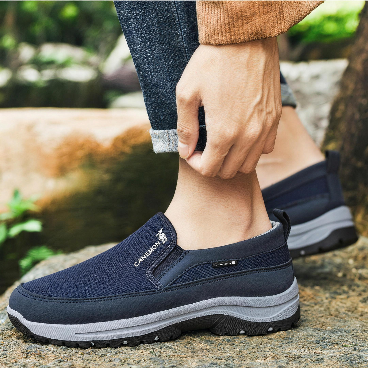 🔥 Herren-Komfort-Slipper – Leichte und atmungsaktive Sportschuhe mit Mesh-Obermaterial für den Alltag