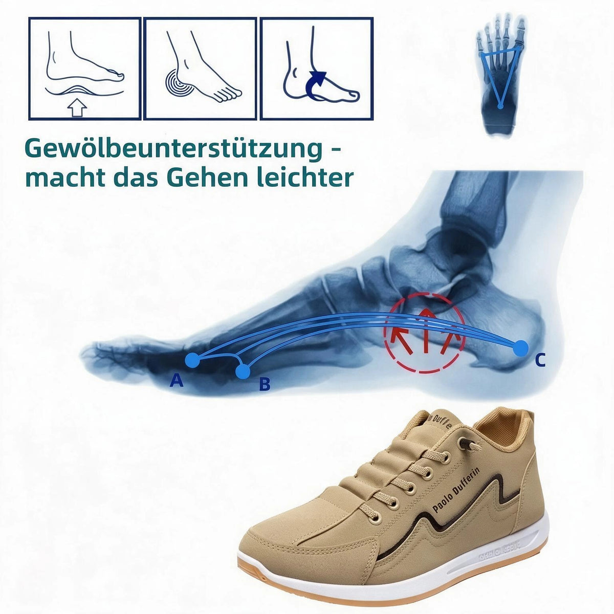 Orthopädische Herren-Wanderschuhe – Den ganzen Tag laufen, ohne müde Füße! 🔥 Heute zum halben Preis – Nicht verpassen!