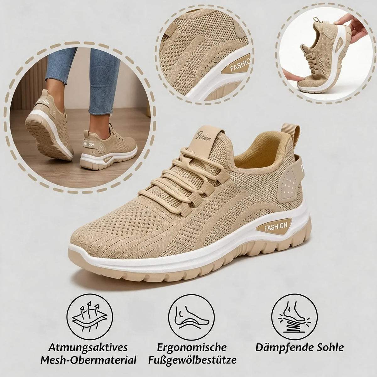 🔥Orthopädische Damenschuhe mit weicher, gepolsterter Sohle – Komfortables, schmerzfreies Gehen den ganzen Tag!
