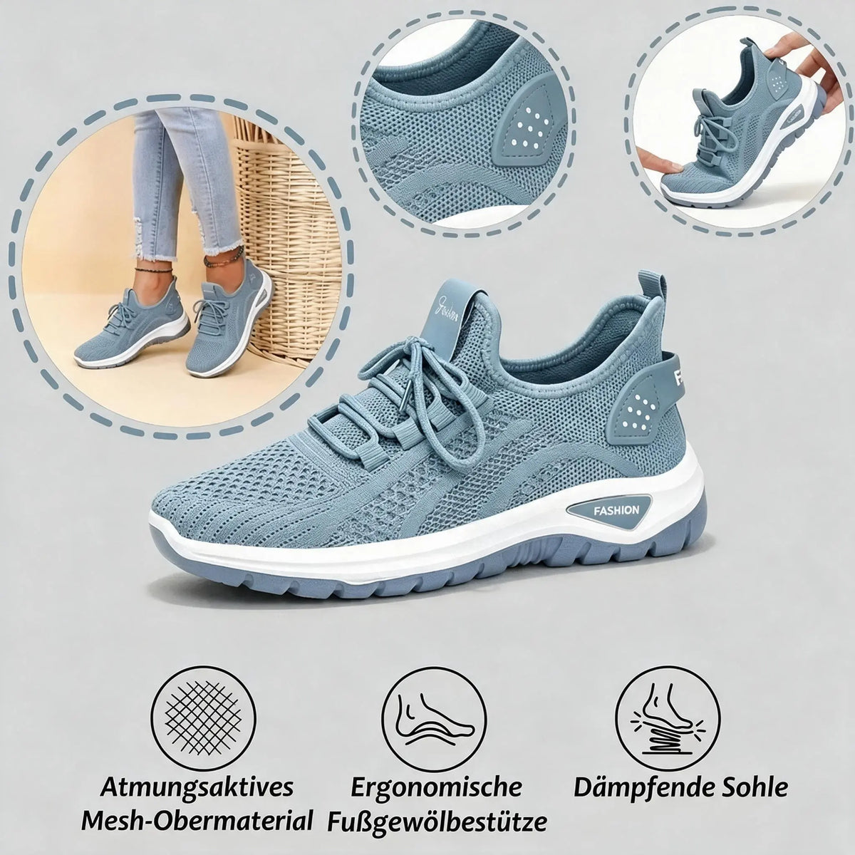 🔥Orthopädische Damenschuhe mit weicher, gepolsterter Sohle – Komfortables, schmerzfreies Gehen den ganzen Tag!