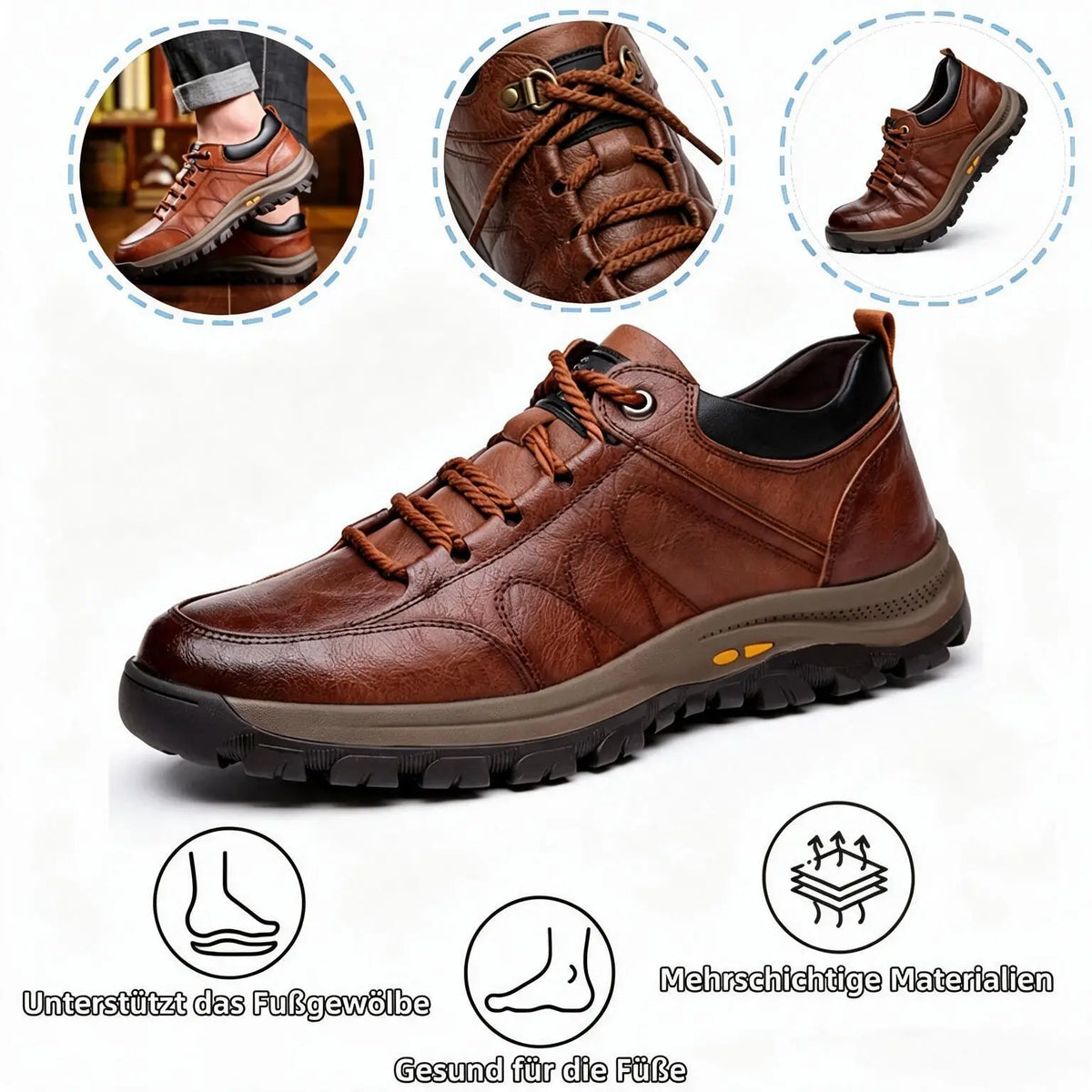 ⏰ 60 % Rabatt nur heute – verpassen Sie dieses Angebot nicht! 🐂 Wasserfeste und rutschfeste 🦶 orthopädische Herrenschuhe aus Rindsleder, die Fußschmerzen lindern
